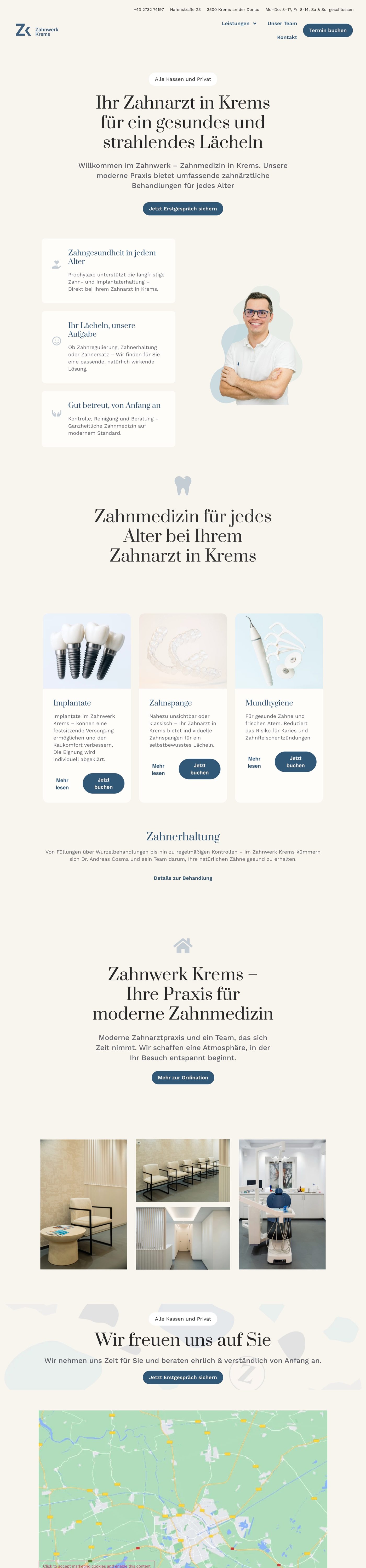 Website Zahnwerk Krems